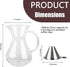 T-mark Pour Over Coffee Maker with Reusable Double-layer Stainless Steel Filter, 800ml/27oz BPA-Free Glass Carafe