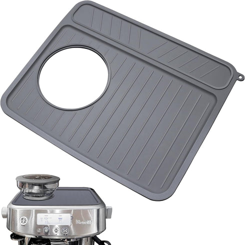 Coffee Mat for Breville 878/881, Espresso Tamper Mat, Food Grade Silicone Non-Slip, Waterproof Heat Resistant
