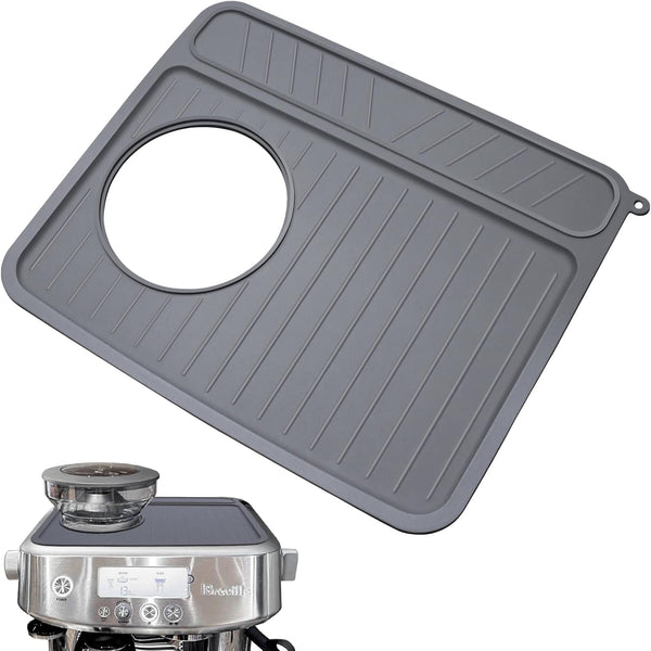 Coffee Mat for Breville 878/881, Espresso Tamper Mat, Food Grade Silicone Non-Slip, Waterproof Heat Resistant