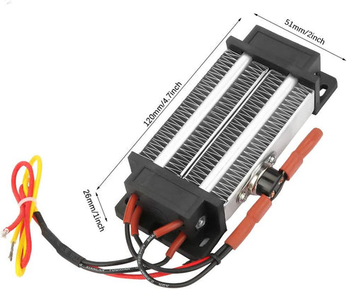 PTC Ceramic Air Heater 110V Electric Space Heater Insulated PTC Heating (110V 300W)