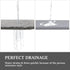 LuxStep Shower Mat - 24x16 inch Non-Slip Bath Mat with Drain, Quick Drying PVC Loofah for Tub, Shower, Bathroom (Grey)