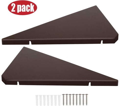 evron Corner Mounting Shelf Set of 2 – Easy to Install Floating Wall Shelves with Durable Waterproof ABS Plastic
