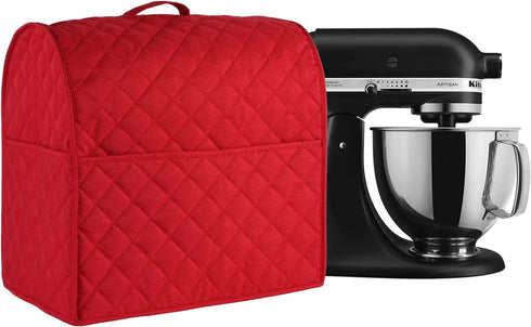 Stand Mixer Cover for Kitchenaid Mixer, Fits All Tilt Head & Bowl Lift Models with 3 Organizer Bags (Red)