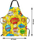 WONDERTIFY Strange Graffiti Apron, Cute Cartoon Bib Apron for Men Women, Adjustable Neck