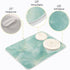 Dish Drying Mats for Kitchen Counter, Green Turquoise Microfiber Drying Mat for Sink Dishes Medium Size