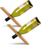 2Pcs Personalized Wine Bottle Holder, Bamboo Self Balancing Countertop Stand for Dining Table Wine Display