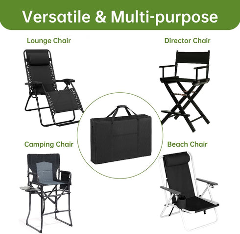QYILUARE Chair-43 9.8" 29.5" Heavy Duty Folding Chair Storage Bag | Upgrade Large Water-Resistant Carry Bag
