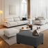 HFCNMY Ottoman Cover Rectangle,Stretch Knitted Jacquard Rectangle Ottoman Cover Thick Slipcover for Ottomans Soft Foot