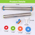 Adjustable Rolling Pin with Thickness Rings for Baking, Stainless Steel Designs Dough Roller Pins for Cookie Decorating Baking Supplies Fondant Cake Baker