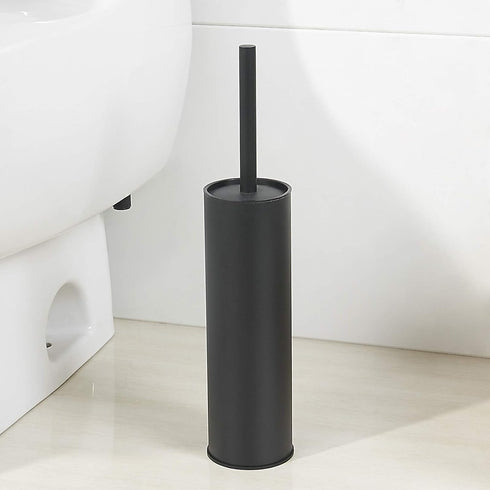 2 BGL Stainless Steel Toilet Brush with Holder, Black Bristle Heads