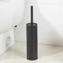 2 BGL Stainless Steel Toilet Brush with Holder, Black Bristle Heads