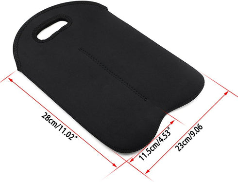 Hipiwe Wine Carrier Tote Bag Two Bottle Insulated Neoprene Wine/Water Bottle Holder for Travel with Secure Carry Handle