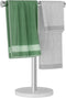 Towel Rack, T Shape Freestanding Organizer for Bathroom, Countertop Hand Towels Stand, Kitchen Vanity Marble Plinth
