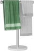 Towel Rack, T Shape Freestanding Organizer for Bathroom, Countertop Hand Towels Stand, Kitchen Vanity Marble Plinth
