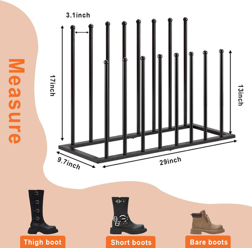 HIEDUYT Closet (plus8pairs) Boot Rack Shoe Cabinet Metal Shoe Rack for Shoe Organizer