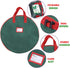 Primode 2 Pack Christmas Wreath Storage Bag 24", Artificial Wreath Container with Sturdy Handles and Dual Zipper