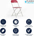 650LB Flash Furniture Hercules Series Plastic Folding Chair - Red - Weight Capacity Comfortable Event Chair