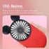 Cute Mouse Personal Mini Fan, Rechargeable Handheld USB Fan, Portable Pocket Size with 3 Adjustable Speeds (Red)