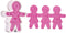 Tovolo Gingerbread Girls Templates Reverse, Set of 6 Cookie Stamps with Cutter, Dishwasher Safe