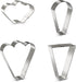Foose Brand Cookie Cutters 4 Piece Set, Platter Cookie Cutters in Trapezoid, Teardrop Round, Clam, and Fan Shapes, USA