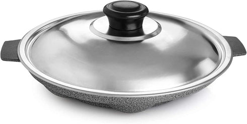 SHRIYA Appam Patra Non-Stick Pan, 7 Cavities, Paniyaram Pan with Stainless Steel Lid