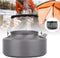 Outdoor Camping Tea Kettle Teapot 1.1L, Portable Coffee Pot Picnic Set, Wood Stove Steamer for Hiking (Grey)