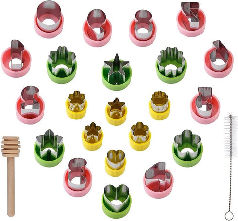 Stainless Steel Cookie Cutters Set for Fun Food, 23 Pcs Big and Small Animal Shapes for Boys and Girls