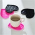 NIUnie Set 4.7" Silicone Drink Coasters Heart-Shaped, Colorful Non-Slip Coasters for Drinks, Coffee Table, Outdoor Use