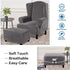 1 H.VERSAILTEX Real Velvet Plush Piece Form Fit Stretch Rectangle Folding Storage Covers Ottoman Slipcovers Removable
