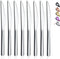HOMQUEN 8 Piece Premium Stainless Steel Steak Knife Set, German Serrated Knives, Dishwasher Safe (Silver-9.2 Inch)