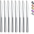 HOMQUEN 8 Piece Premium Stainless Steel Steak Knife Set, German Serrated Knives, Dishwasher Safe (Silver-9.2 Inch)