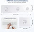 4 Pack Shower Caddy Adhesive Replacement, Strong Adhesive Shower Hooks, Water-Proof Shower Adhesive Strips, No Drilling