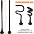 Washer Door Prop and Stopper for Front Load Washing Machine, Flexible Holder with 43mm Magnet Base, Black