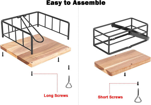 Flat Napkin Holder, Metal Kitchen Napkin Holder with Weighted Tension Arm and Seasoning Storage for Dining Room