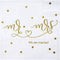 Gexolenu Mr & Mrs Wedding Cocktail Napkins, Gold Foil Disposable Paper Napkins for Wedding Shower Party Decorations,