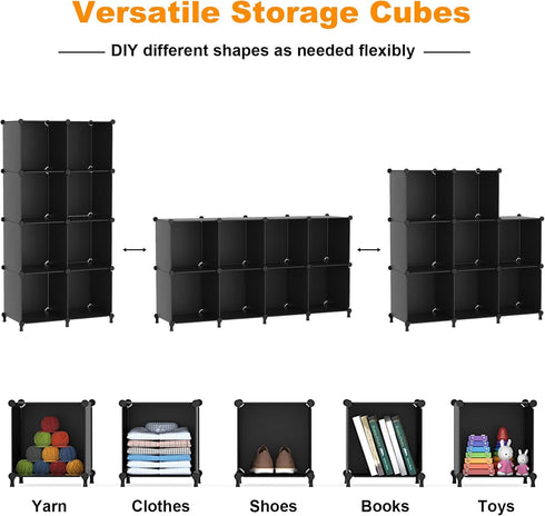 8 Closet Closet, AWTATOS Cube Storage Organizer, Organizer Storage Shelf, Bookcase Bookshelf, DIY Stackable Storage
