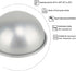 Kundalini 6inch Dome Cake Pan, Aluminum Hemisphere 3D Sport Ball DIY Birthday Cake Pan
