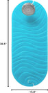 B11192 Boon RIPPLE Textured Non Slip Baby Bath Tub Mat with Hanging Hook and Drain Holes, Blue