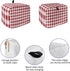 Farmhouse Red Plaid Toaster Cover 2 Slice, Small Kitchen Appliance Covers, Rustic Red White Checkered Toaster Oven Cover with Loop, Bread Machine Cover Polyester Dust Cover Protection