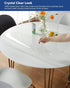 2Pcs 22 Inch PVC Tablecloth Round Clear Plastic Dining Table Protector Cover Waterproof Easy Clean Transparent Desktop