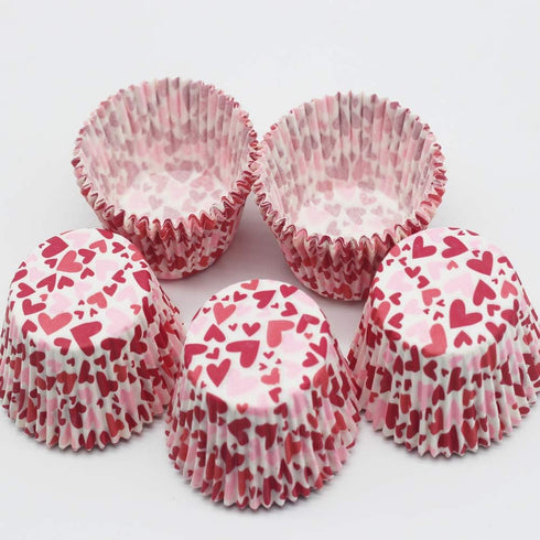 BinaryABC Red Heart Cupcake Liners, Valentine's Day Baking Cups, 100 Pcs Party Supplies