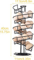 360 Elegant Black Spiral Egg Dispenser Rack - Rotating Storage Solution