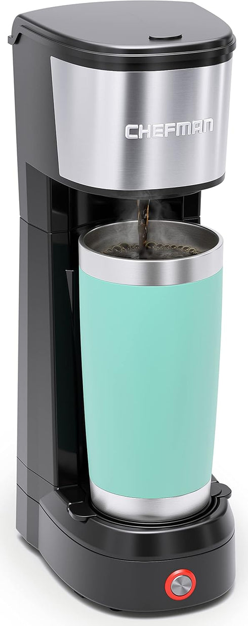 Chefman InstaCoffee Max, The Easiest Way to Brew the Boldest Single-Serve Coffee, Use Fresh And Flavorful Grounds