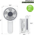 Magshion 3-Inch Battery Operated Rechargeable Fan Portable Handheld Personal Fan by Magshion