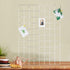 GBYAN Wall Grid Silver Wire Photo Grid Panels, 25.6"x17.7, 2 Pack Desk Wall Organizer Metal Memo Board