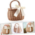 CHILDWEET Woven Flower Basket, Rattan Picnic Basket, Fruit Storage, Woven Pantry Organizer, Hand Basket
