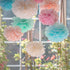 Pastel Tissue Paper Pom Poms, Hanging Paper Flowers for Rainbow Birthday Decorations, Baby Shower Decor, Easter Party
