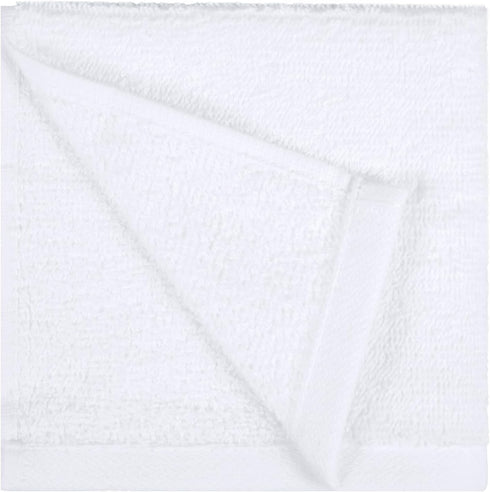 12 12 24-Pack Amazon Basics Fast Drying Cotton Washcloths for Bathroom, Machine Washable, Soft and Highly Absorbent, x