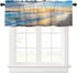 Hostline Sunset 42"x18" Valances Curtains for Living Room Beautiful Seascape Waves and Beach Semi Sheer Valance