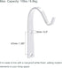 MECCANIXITY Iron Wall Hooks, Hanging Bracket 4 Inch for Lanterns, Plants, and Lights (White, Pack of 2)